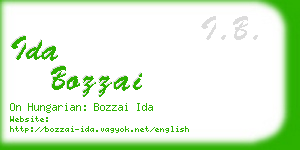 ida bozzai business card